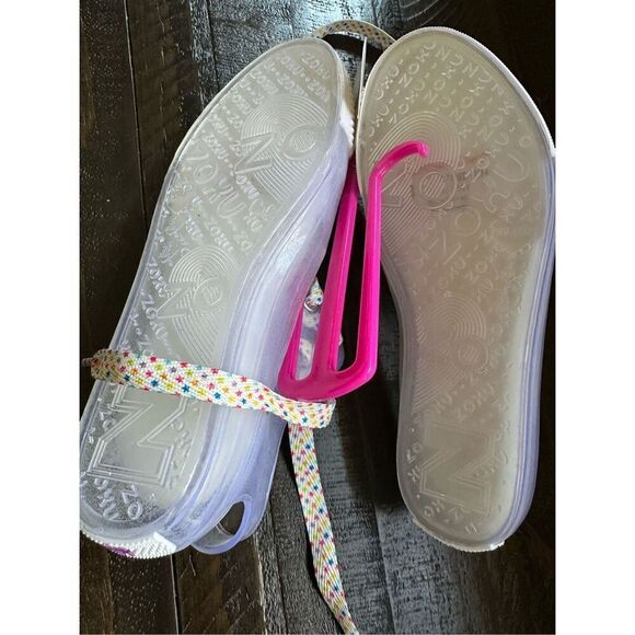 Little Miss matched Girls Multicolor Clear Slip-on Shoes Jelly Size 3 Youth New - Picture 3 of 6